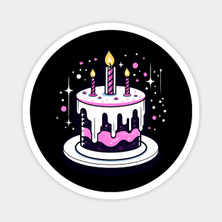 Birthday Cake Illustration Magnet